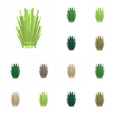 10pcs 6064 Bricks Plant Parts Prickly Bush 2x2x4 MOC Building Blocks Compatible with 52208 DIY Model Education Gift Toy
