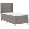 Boxspring bed with headboard Taupe 90 x 190 cm Fabric