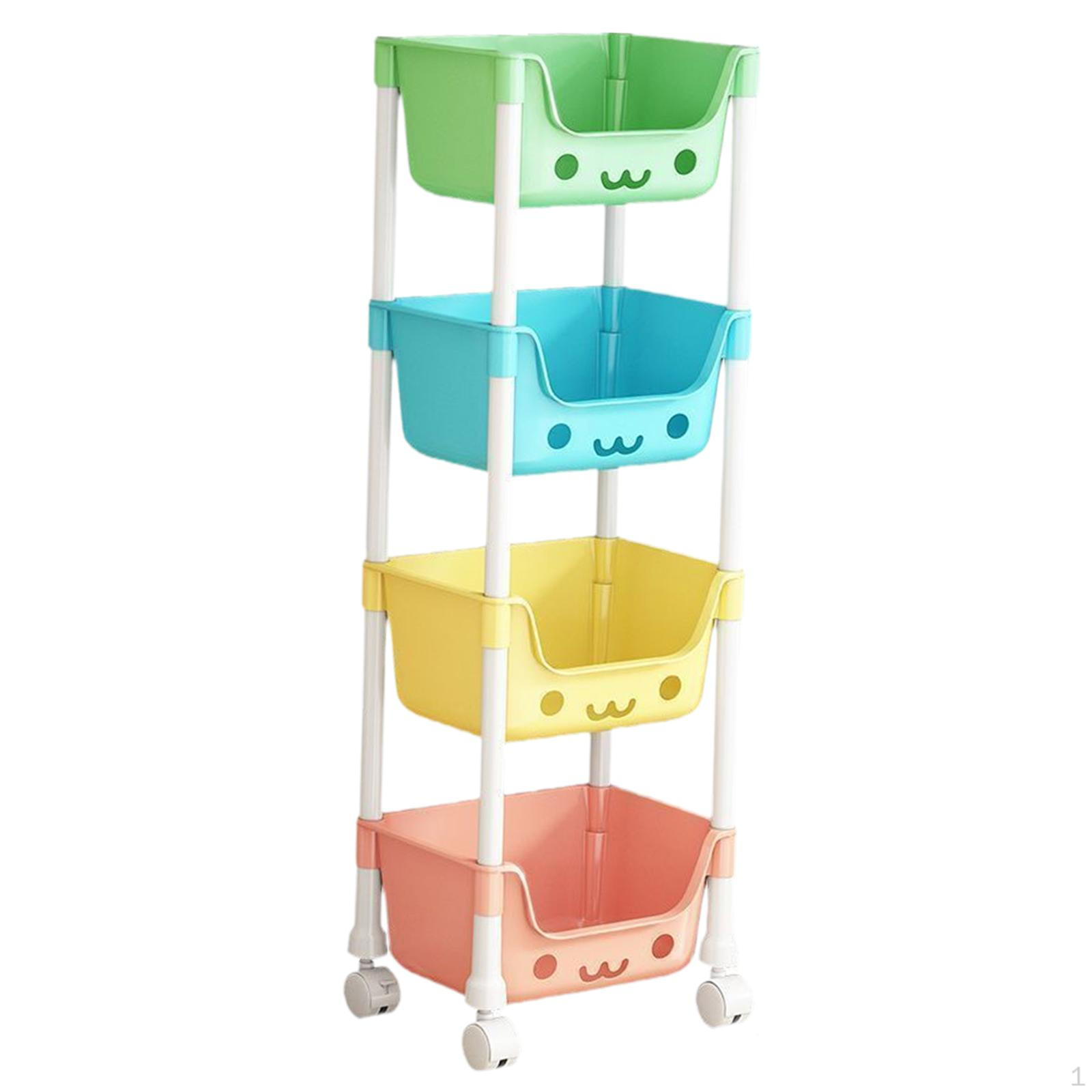 

4-х уровневая тележка для хранения вещей для дома, мобильная, на колесах Style A