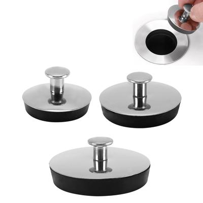 Stainless Steel Bath Plug Universal Drain Stopper Sink Plug Sink Bathtub Water Stopper Caps for Bathtub Washbasin Sink