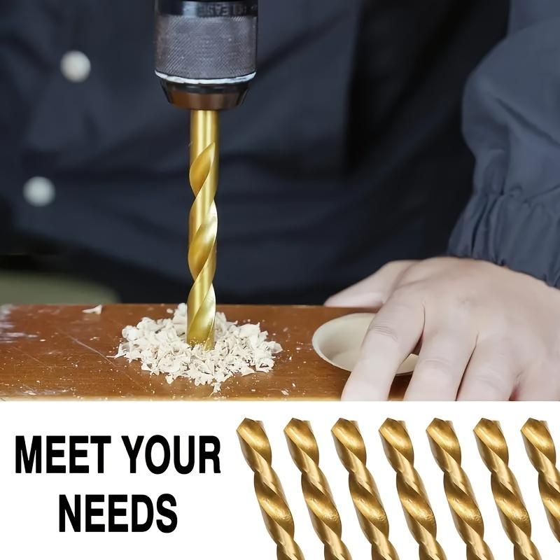 99Pcs High Speed Steel Metric Drill Bit Sets for Hardened Metal, Stainless Steel, Cast Iron, Wood and Plastic