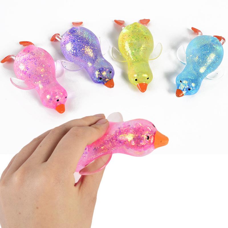 Stress Relief Squeeze Toy Extremely Cute Aurora Gold Glitter Crystal Sticky Squishy Slow Rebound Squeeze Novel Children'S Toy