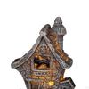 Mini Haunted House with Light Halloween Table Decoration Miniature Sculpture Ornament Lighted