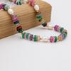 Dopamine Tourmaline & Freshwater Pearl Necklace - 2024 High-End Clavicle Chain