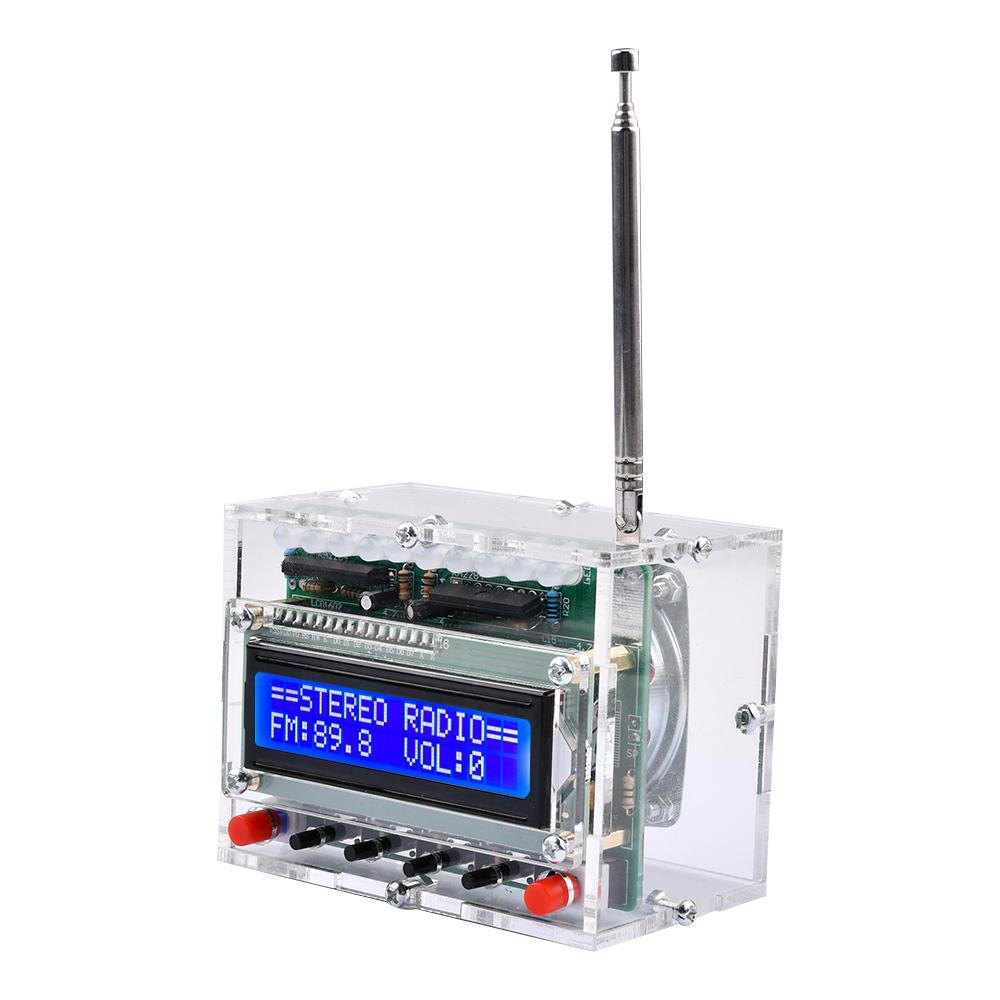 DIY Radio Electronic Kit RDA5807 Digital FM Radio Receiver 87-108MHZ Component Soldering Project Practice LED Flashing Light