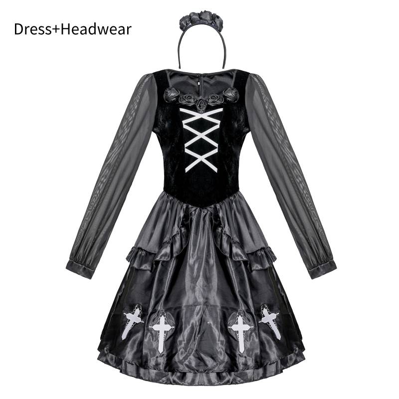 

2 Проклятие Монахини Косплей Костюм Хэллоуин Ужасы Призрак Невеста Вампир Ведьма M