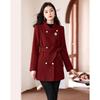 Women's Elegant Mid-Length Wool Blend Coat