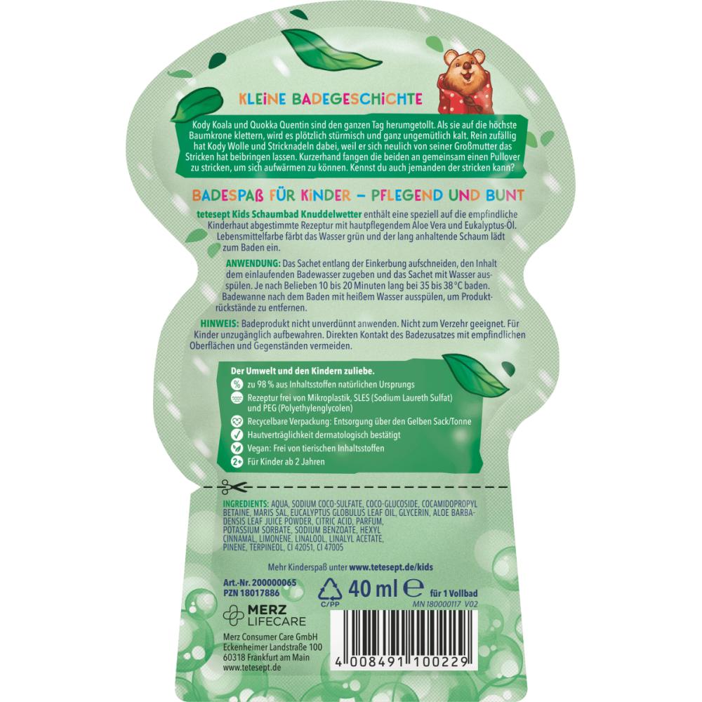 Tetesept tetesept Kids Bath Salt Bubble Bath Knuddelwetter 40ml