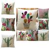 Timeless Tropical Flower Cactus Cushion Cover For Elegant Home Styling