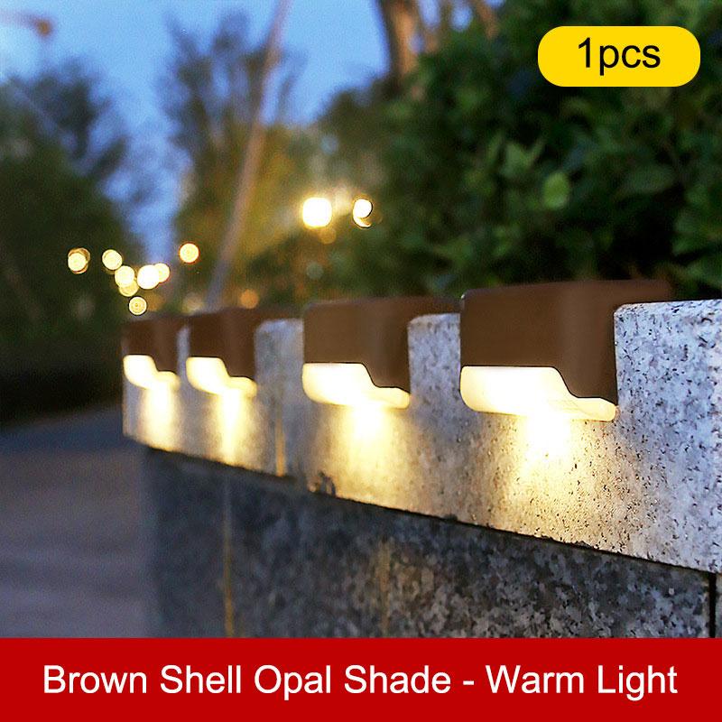 

Водонепроникний світлодіодний сонячний ліхтар для вуличних сходів, сходів, огорожі, двору, патіо та доріжки, 1 шт. as the picture