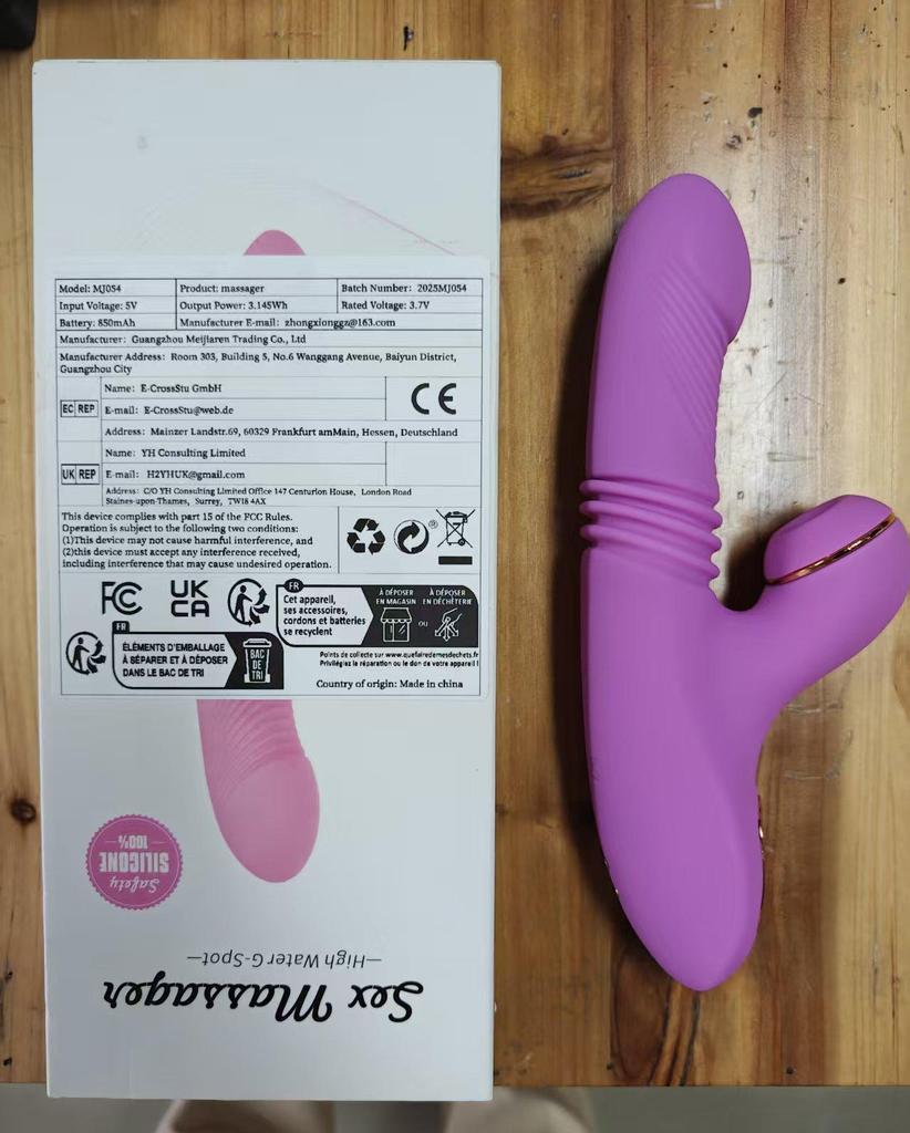 Adult Toy 3-in-1 Vaginal Anal G-Spot Vibrator 7 Modes: Thrusting, Suction, Heating Rechargeable Suitable for Women and Couples