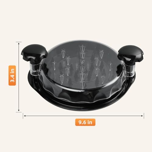 Chicken Shredder 9.6 Inch with Transparent Lid Food-Grade Chicken Meat Shredder Non-Slip Ergonomic Handle Time-Saving Kitchen Tool