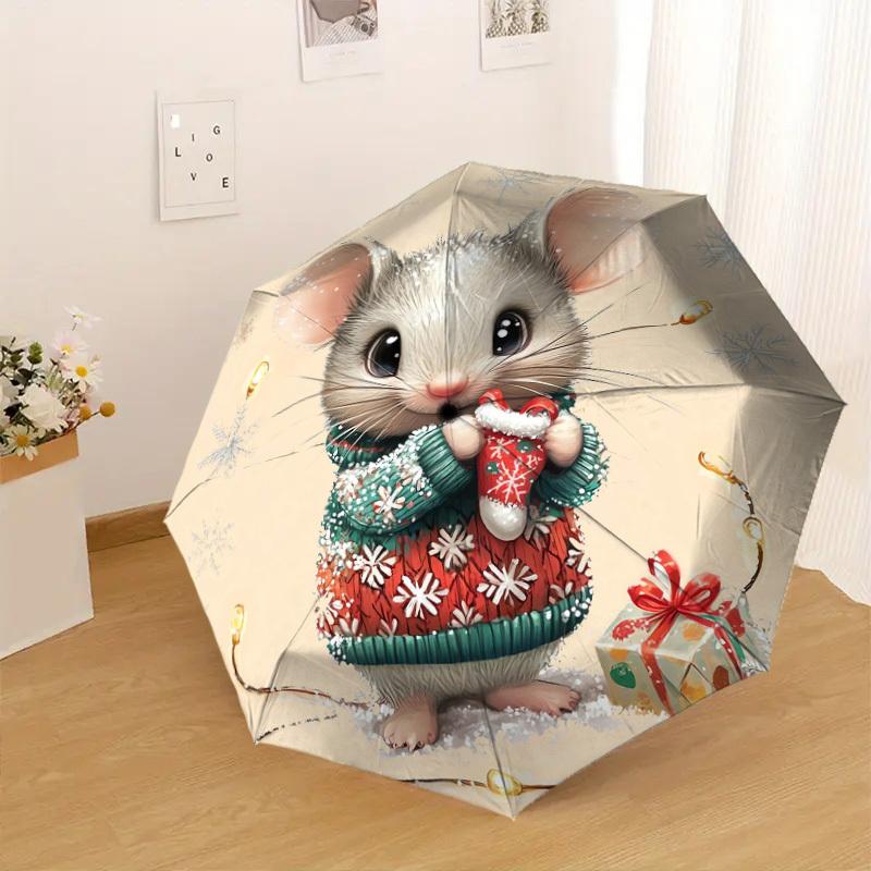 1pc mouse gift Pattern Umbrella Design Automatic Opening and Closing Umbrella, High-quality Travel Umbrella, Lightweight and Portable, -27