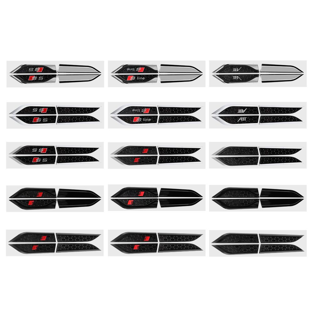 2pcs 3D ABS S5 SLINE ABT RS5 Badge Car Fender Side Wing Emblem Stickers Auto Modification Accessories for 113a Decoration Decalsa113