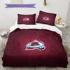 Colorado Avalanche Pattern Bedding Quilt Set  Home Decoration  Gift (1 * Duvet Cover + 2 * Pillowcase  Without Core)