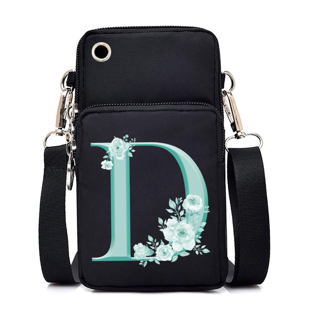 Crossbody Bag 26Alphabet Printed Letters Trend Shoulder Bag Mobile Phone Change Bag