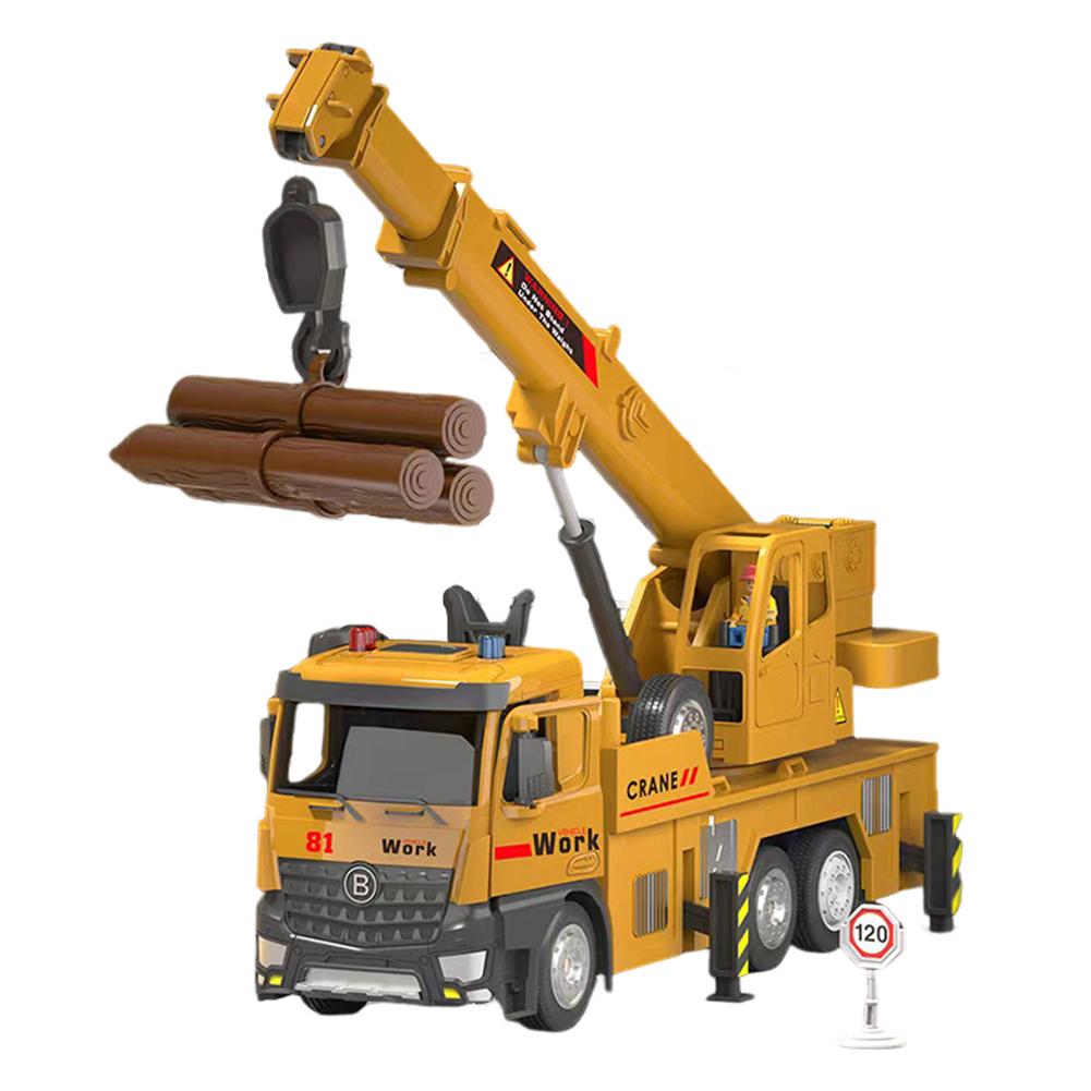 Engineering Vehicle Toys Acousto-optic Rebound Alloy Excavator Garbage Crane Mixer Dumper Model Gifts For Boys Girls