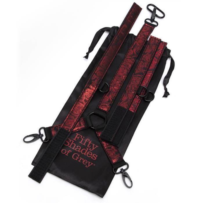 Collier et Menottes - FIFTY SHADES OF GREY - SWEET ANTICIPATION - Rouge - Réversible - Confortable