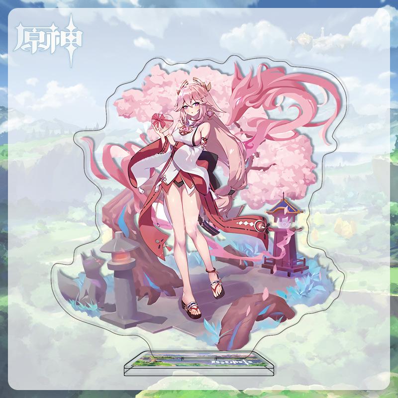 

Акриловая большая стойка высотой 16 см с персонажами из Мондштадта, Ли Юэ и Инадзума из Genshin Impact 16cm