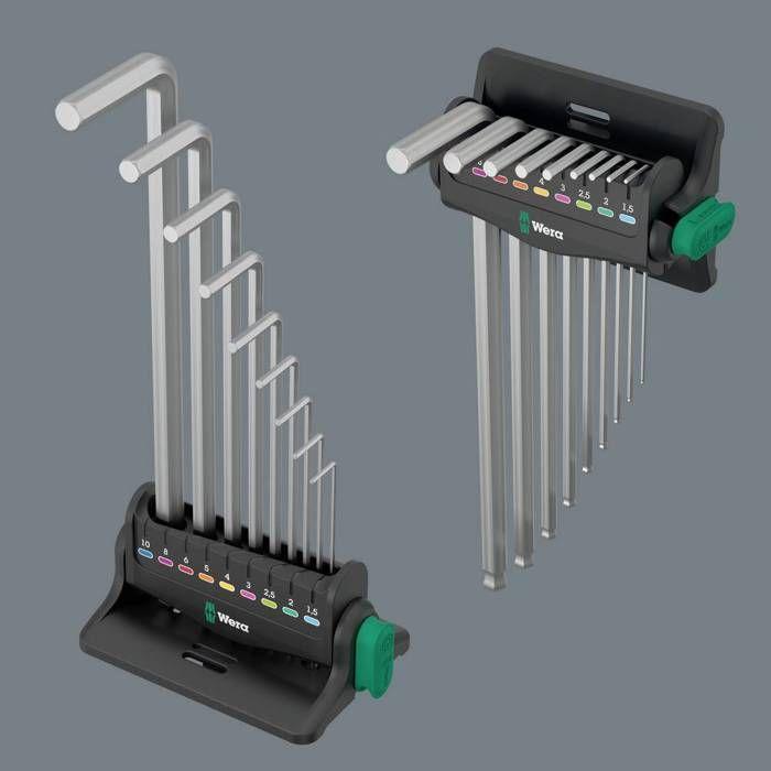 Wera 950/9 Hex-Plus 8 6 Pans Intérieurs Jeu De Clés Mâles Coudées 9 Pièces