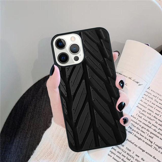 Car Tire Tyre Tread Art Print Phone Case Cover For iPhone 17 Air 15 16 Pro Max 14 13 12 11 Pro Max Plus Coque