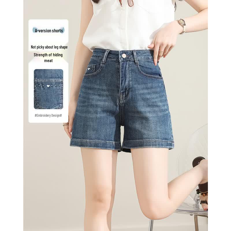 TERRE BLEUE Women s A-Line Denim Shorts