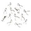 50pcs Stainless Steel Pendant Pinch Bail Clasps Necklace Hooks Clips Connector DIY Jewelry Making Findings Accessories