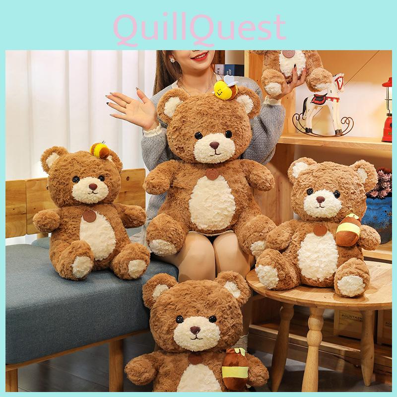 Honey Bee Pot Teddy Bear Plush Toy Cartoon Stuffed Doll Kids Birthday Gifts