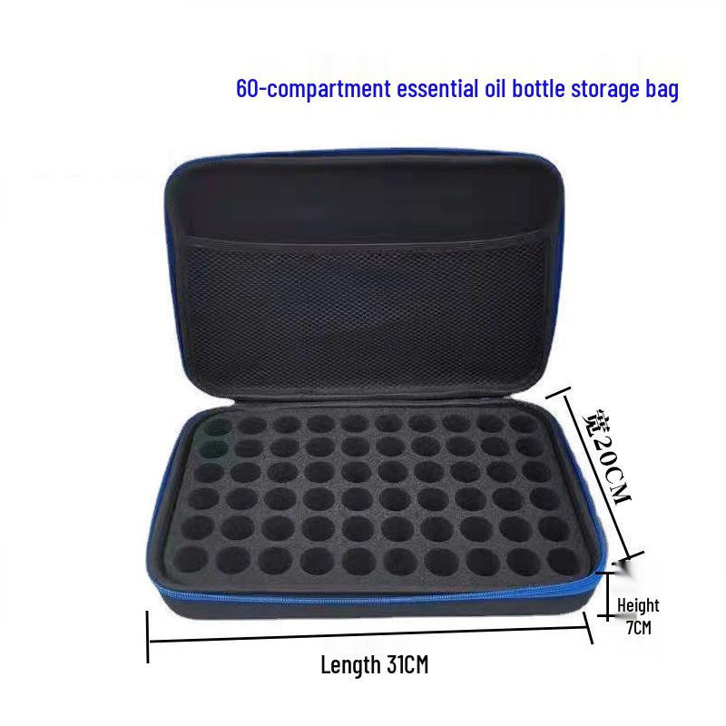 60-Compartment Essential Oil & Diamond Painting Portable Storage Bag - EVA Handbag.