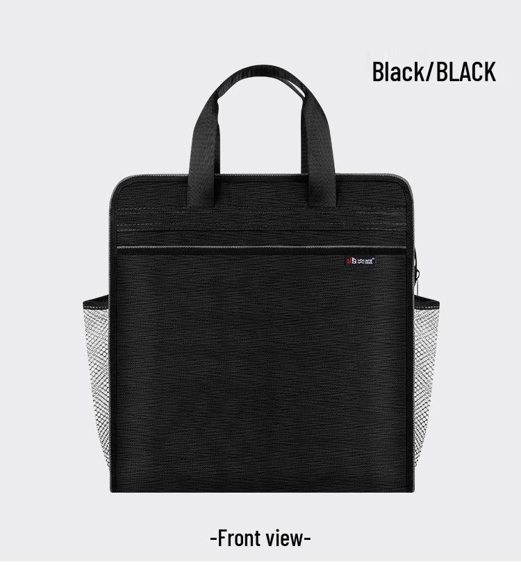 Waterproof Oxford Cloth A4 Document Tote Bag with Double Layers for Conference and Study