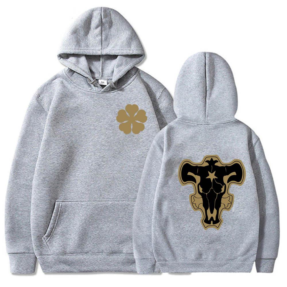 Japanischer Anime Harajuku Black Clover Unisex Hoodies Herren Hoodie Streetwear Casual Black bull Logo Hoodies Sweatshirts