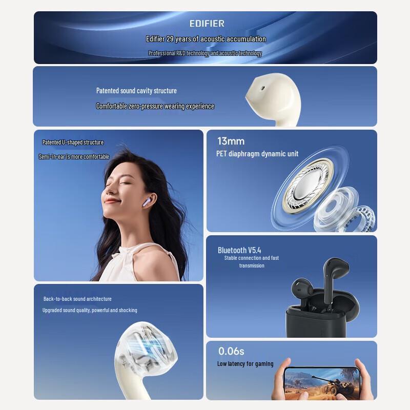 Edifier HUAZAI Zero Air True Wireless Bluetooth Earbuds