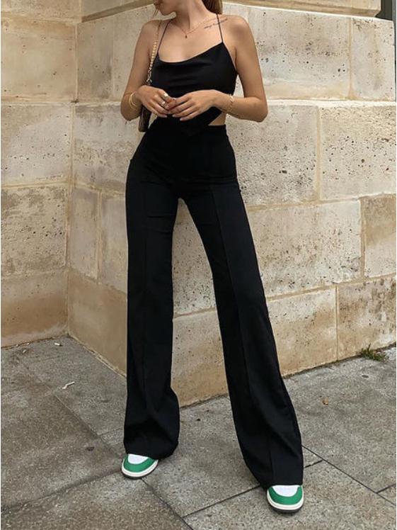 2024 Trendy Casual Flared Trousers: Versatile, Fashionable Wide-Leg Pants for a Chic Commute