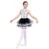 Girls Kids Sparkling Sequins Ballet Tutu Dress Modern Jazz Dance Outfit Stage Performance Costume Dancewear