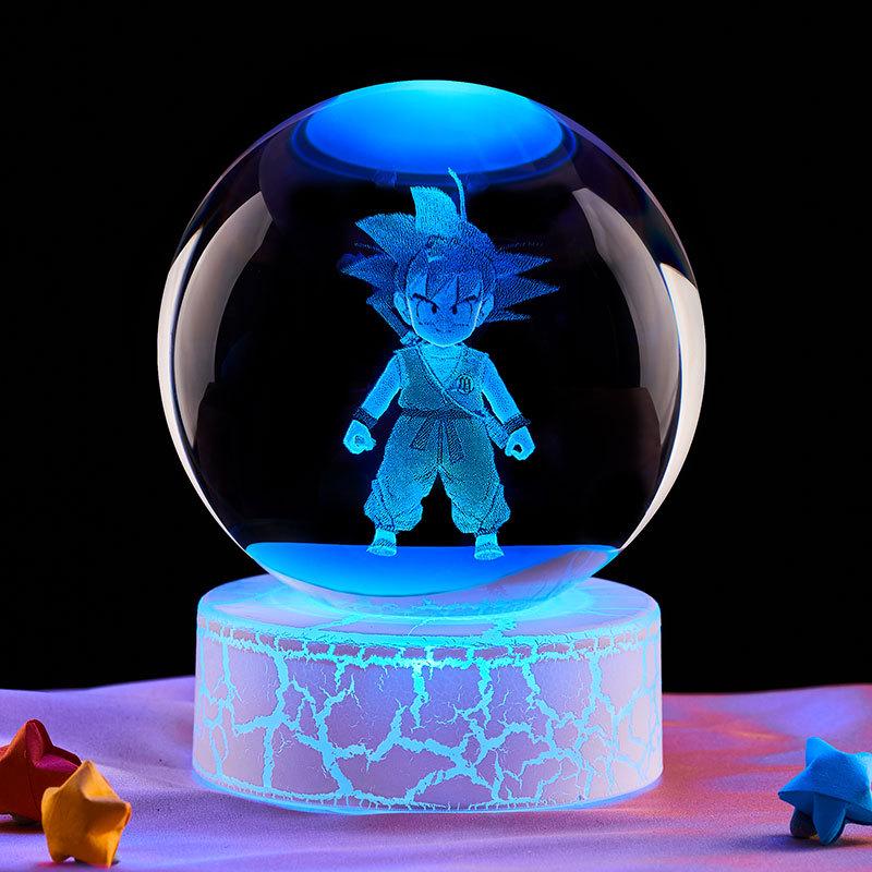 Dragon Ball Goku 3D Crystal Night Light - Creative Ornament and Birthday Gift