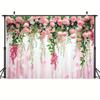 Pink curtain floral photo background Wedding bride background Great birthday studio party props