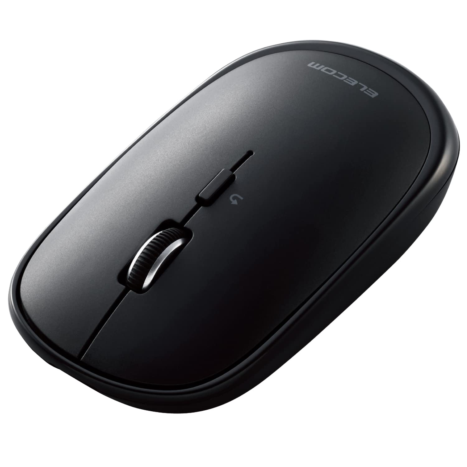 

ELECOM Mouse Bluetooth Wireless Mouse Slint Silent Thin Mobile 4 Buttons Rechargeable Connectable to 3 Devices Black M Size Multi-pairing M-TM15BBBK