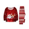 Family Matching Print Sets Pajamas Loungewear Outfits Family Matching Long Sleeve Tops+Pants Set