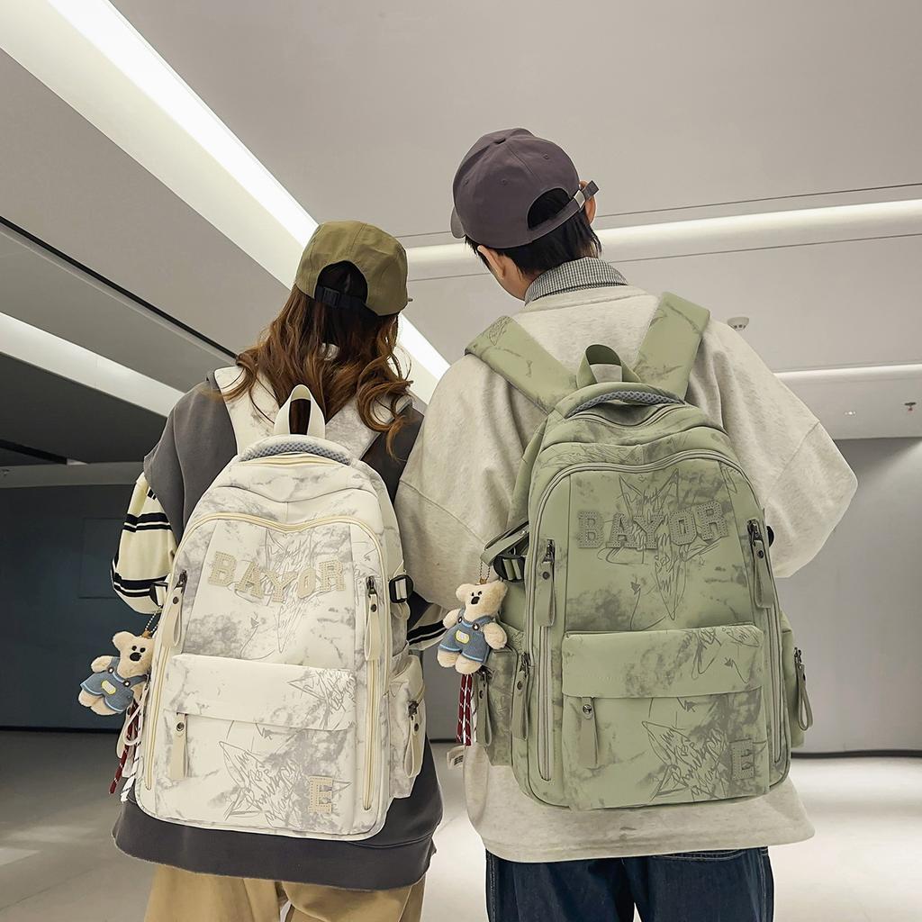 Schultasche Schultasche Männlich College-Student Große Kapazität High School Mittelstufe Schüler Trendige Marke Mode Vielseitig Trend Rucksack Harajuku