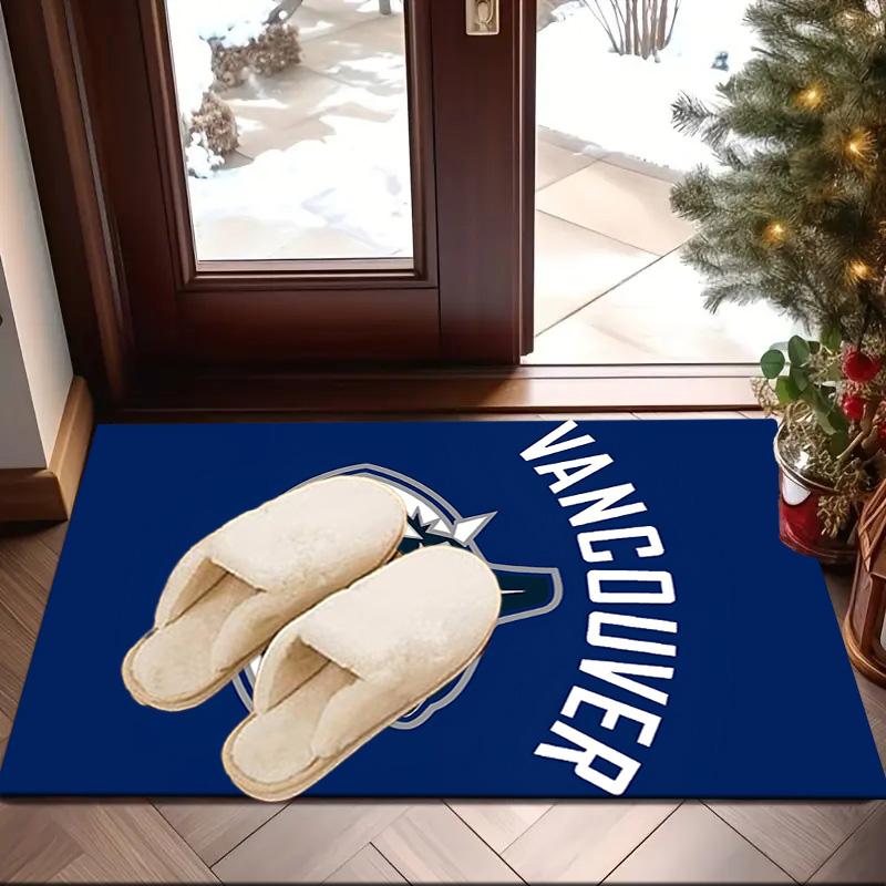 Vancouver Hockey Art Area Rug Suitable for Indoor And Outdoor,Carpets for Kitchens, Homes, Offices, Living Rooms,Home Decor,Christmas Gift