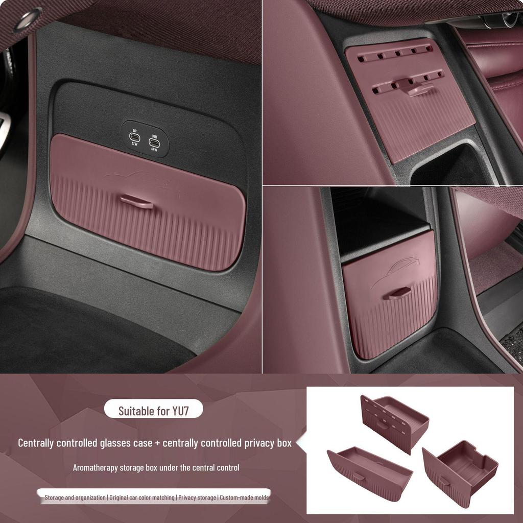 Privacy-Protecting Hidden Storage Box for Xiaomi YU7 Console, Ideal for Car Accessories
