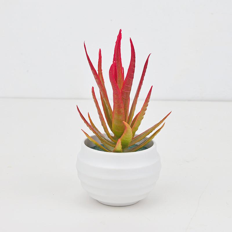 Succulent Aloe Vera Simulated Green Plant For Home And Office Table Decor