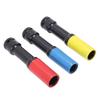 Juego de 3 Vasos Protectores de Rueda de Pared Fina 1/2 pulg Extra Largos para Impacto Profundos 17 19 21 mm Coloridos