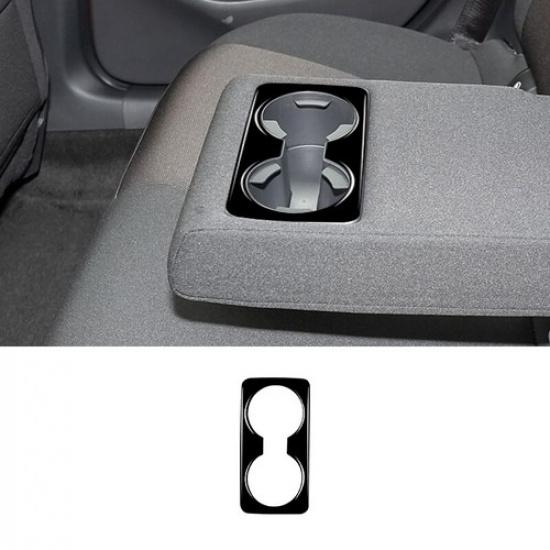 Bright Black PVC Car Rear Row Cup Holder Panel Cover For Mazda 3 Axela -2024