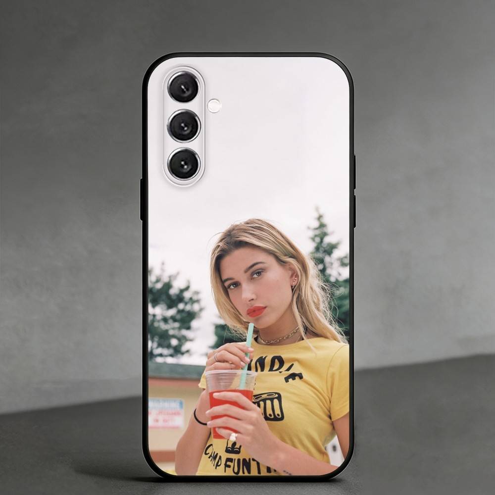 H-Hailey Bieber Phone Case For Samsung Galaxy A91,80,73,72 ,71,53,52,32 ,31,22,21s,20,Soft Black Case Samsung a21