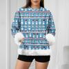 Women's Casual Fashion Christmas Retro Print Long-Sleeve Sweatshirt