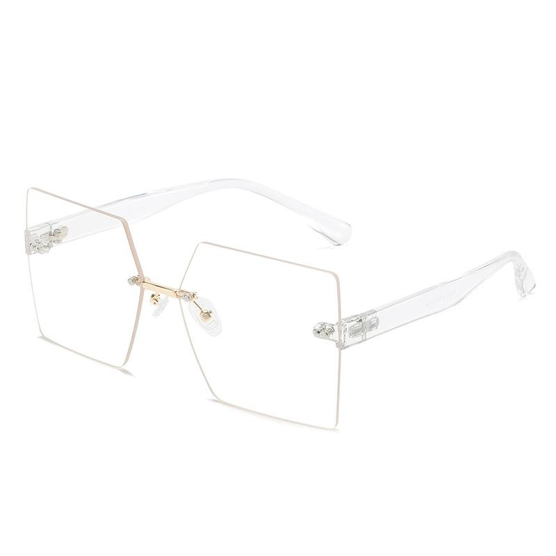 

Солнцезащитные очки без оправы, Персонализированные квадратные очки из ПК для уличной фотографии, Разноцветные солнцезащитные очки для женщин New Product