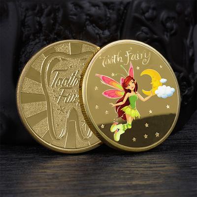 Moneda conmemorativa del hada de los dientes, regalos creativos para niños, moneda de Metal física