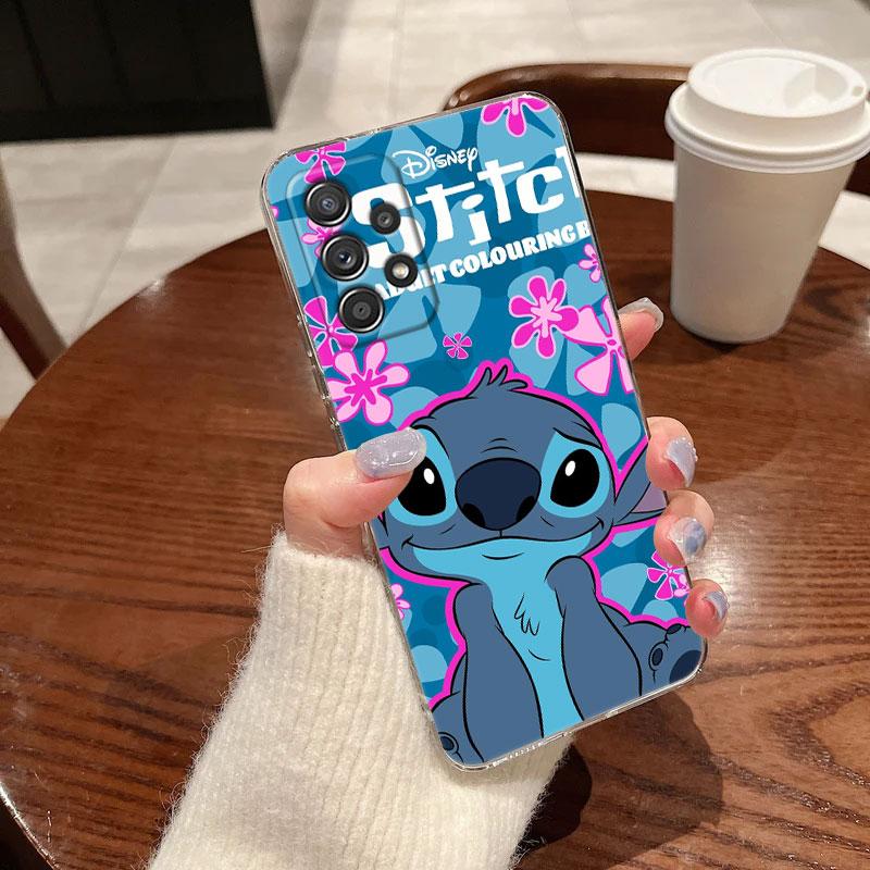 Stitch Disney Clear Case For Samsung Galaxy A57 A37 A56 A36 Cases A55 A54 A35 A26 A07 A17 A16 A06 A34 A15 Soft Shockproof Cover