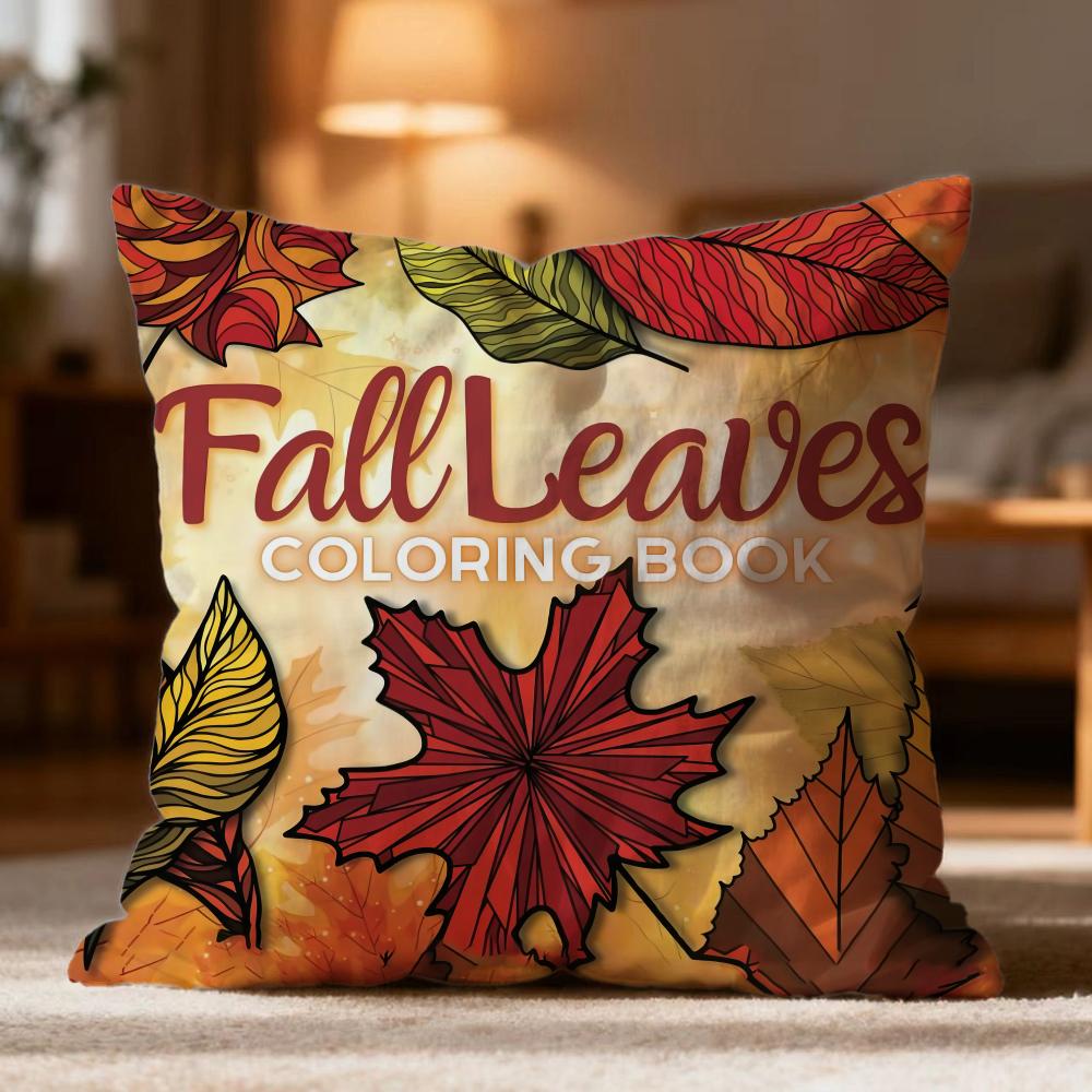 Hot Maple Leaf Vintage Print Cushion Cover Soft Washable Pillow Case Multi-Scene for Couch Bed Travel Office Use